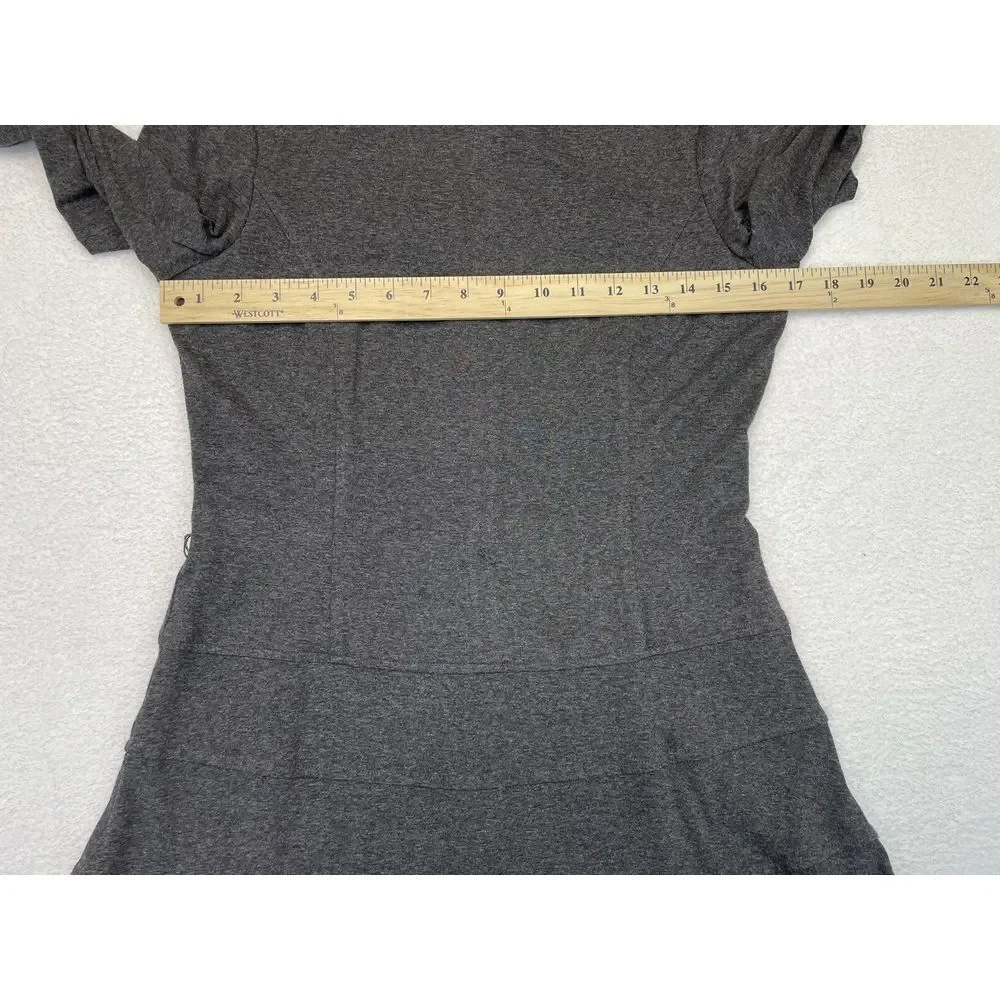 Tommy Hilfiger Women Charcoal Gray L/S Scoop Neck Bodycon‎ A-Line Midi size 6.